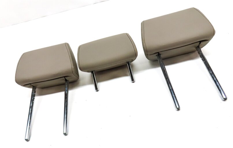 Thumbnail 3: 11-17 BMW X3 (F25) REAR LEFT RIGHT & CENTER SEAT HEADREST SET 3 (OYSTER BEIGE)