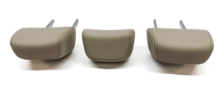 Thumbnail 4: 11-17 BMW X3 (F25) REAR LEFT RIGHT & CENTER SEAT HEADREST SET 3 (OYSTER BEIGE)