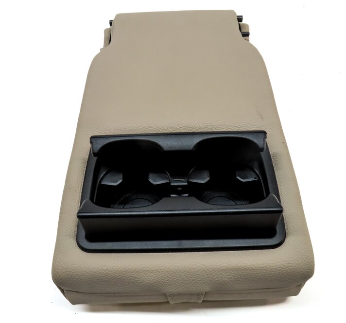 Thumbnail 7: 11-17 BMW X3 (F25) REAR CENTER SEAT FOLD DOWN ARMREST CUP HOLDER (OYSTER BEIGE)