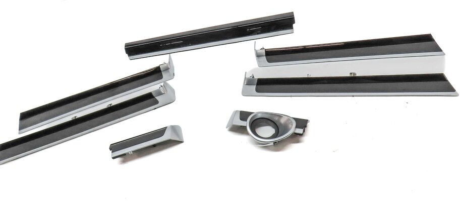 Thumbnail 2: 2013 PORSCHE CAYENNE HYBRID (958) DOOR DASH CONSOLE BLACK & SILVER TRIM SET 7