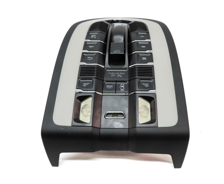 Thumbnail 2: 2013 PORSCHE CAYENNE HYBRID (958) FRONT CENTER ROOF PRIMARY DOME LIGHT (BLACK)