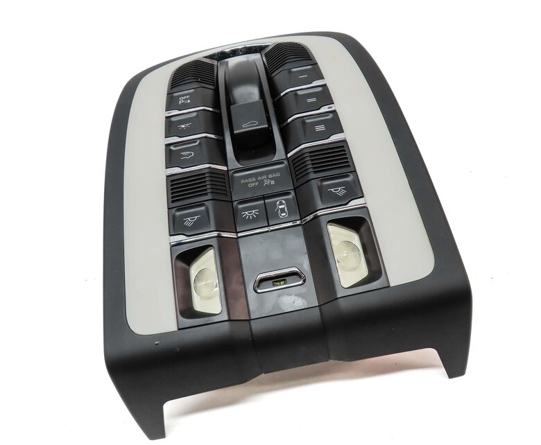 Thumbnail 3: 2013 PORSCHE CAYENNE HYBRID (958) FRONT CENTER ROOF PRIMARY DOME LIGHT (BLACK)