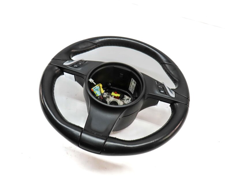11-16 PORSCHE CAYENNE PANAMERA (958 970 G1) 3 SPOKE HEATED BLACK STEERING WHEEL