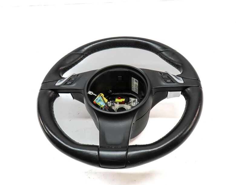 Thumbnail 2: 11-16 PORSCHE CAYENNE PANAMERA (958 970 G1) 3 SPOKE HEATED BLACK STEERING WHEEL