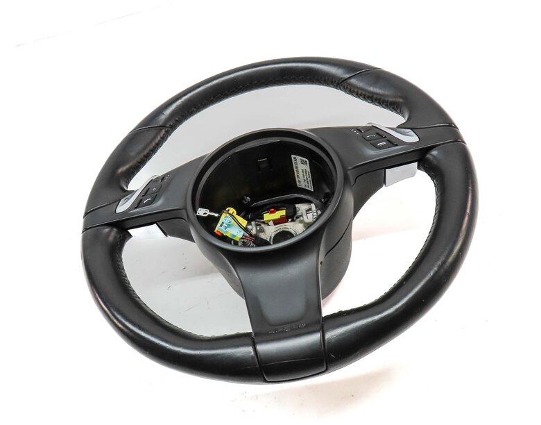 Thumbnail 3: 11-16 PORSCHE CAYENNE PANAMERA (958 970 G1) 3 SPOKE HEATED BLACK STEERING WHEEL