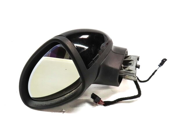 11-14 PORSCHE CAYENNE 958 LEFT DOOR MIRROR PFOLD HEAT MEMORY AUTODIM BLIND BLACK