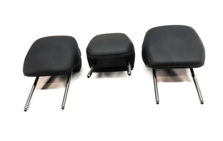 Thumbnail 2: 11-18 PORSCHE CAYENNE (958 970 G1) REAR LEFT RIGHT CENTER HEADREST SET 3 (BLACK)