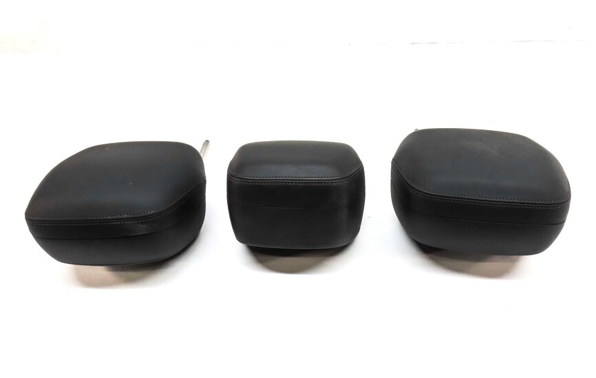 Thumbnail 4: 11-18 PORSCHE CAYENNE (958 970 G1) REAR LEFT RIGHT CENTER HEADREST SET 3 (BLACK)