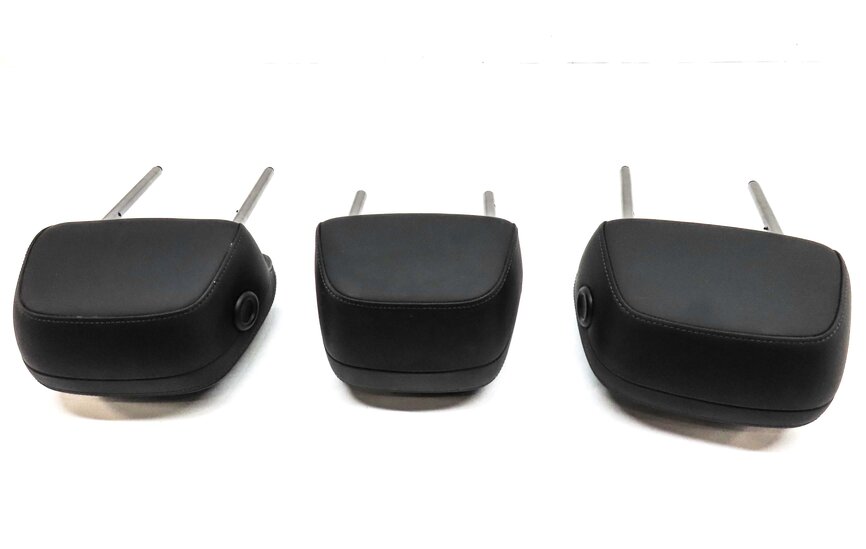 Thumbnail 5: 11-18 PORSCHE CAYENNE (958 970 G1) REAR LEFT RIGHT CENTER HEADREST SET 3 (BLACK)