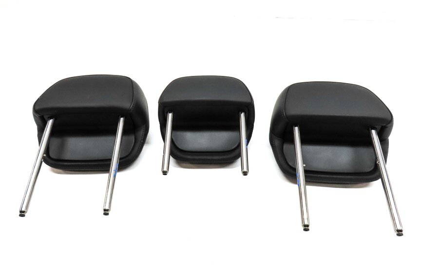 Thumbnail 6: 11-18 PORSCHE CAYENNE (958 970 G1) REAR LEFT RIGHT CENTER HEADREST SET 3 (BLACK)