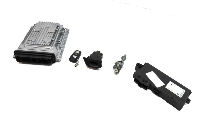 08-13 BMW X5 X6 (E70 E71) 4.4L N63 ENGINE DME CAS 3 IMMOBILIZER MODULE KEY SET