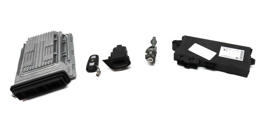 Thumbnail 2: 08-13 BMW X5 X6 (E70 E71) 4.4L N63 ENGINE DME CAS 3 IMMOBILIZER MODULE KEY SET