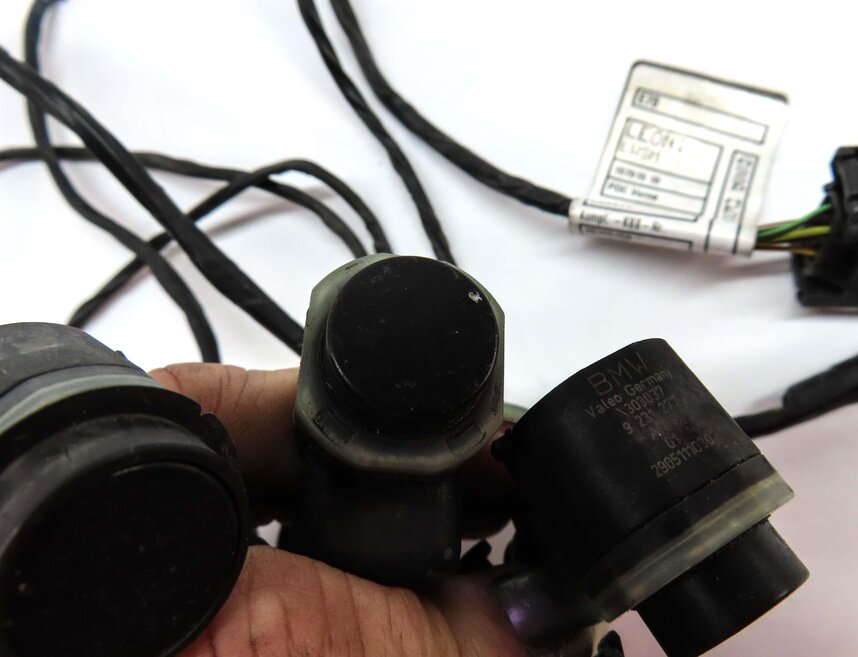 Thumbnail 6: 2012 BMW X5 (E70) FRONT PDC PARK DISTANCE SENSOR SET w/ HARNESS (BLACK)