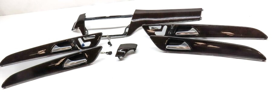 Thumbnail 2: 2013 MERCEDES GL450 (X166) DASH & DOOR INTERIOR TRIM SET-6 (EUCALYPTUS WOOD 734)