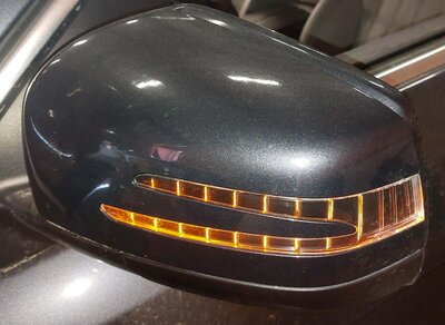 Thumbnail 2: 13-16 MERCEDES GL-CLASS (X166) LEFT HEATED AUTODIM CAMERA DOOR MIRROR (GRAY)