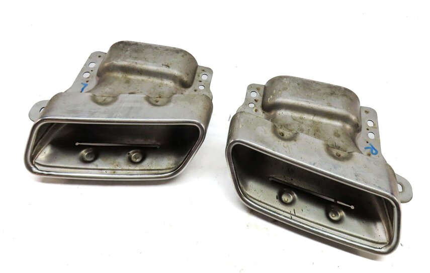 2013-2014 MERCEDES BENZ GL450 (X166) LEFT & RIGHT MUFFLER PIPE EXHAUST TIP SET-2