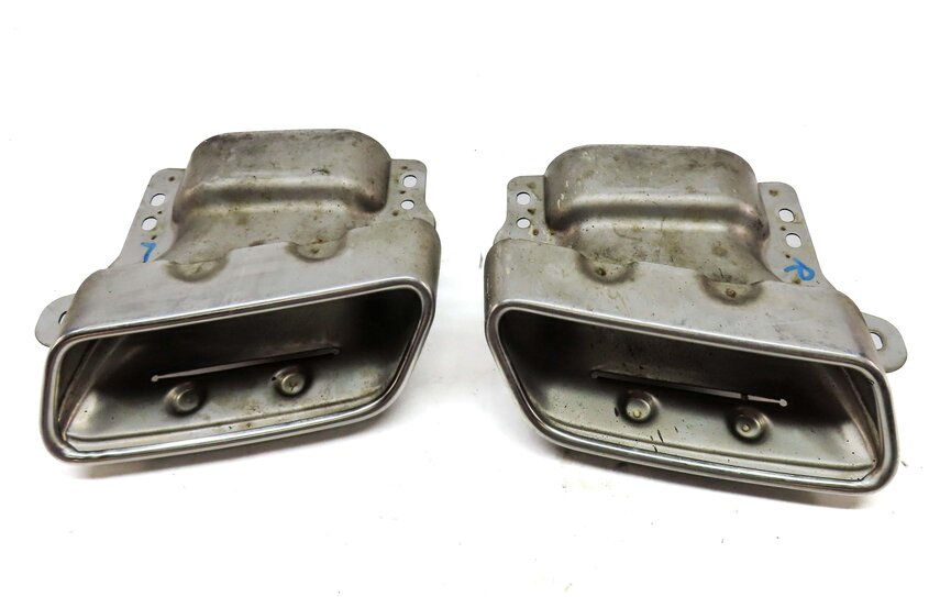 Thumbnail 2: 2013-2014 MERCEDES BENZ GL450 (X166) LEFT & RIGHT MUFFLER PIPE EXHAUST TIP SET-2
