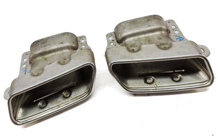 Thumbnail 3: 2013-2014 MERCEDES BENZ GL450 (X166) LEFT & RIGHT MUFFLER PIPE EXHAUST TIP SET-2