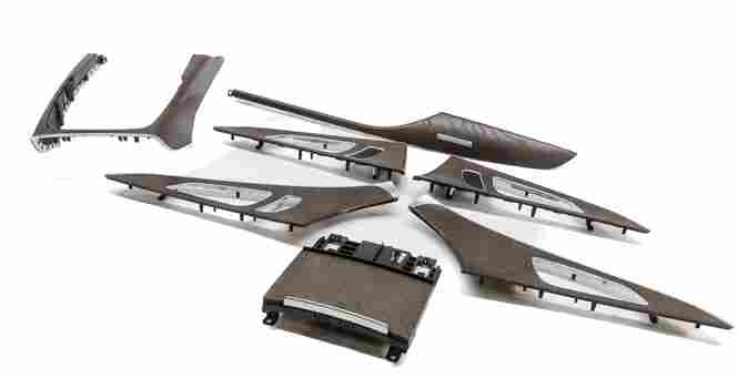 2012 AUDI A6 (C7 4G) DASH DOOR CONSOLE FINE GRAIN ASH WOOD INTERIOR TRIM SET