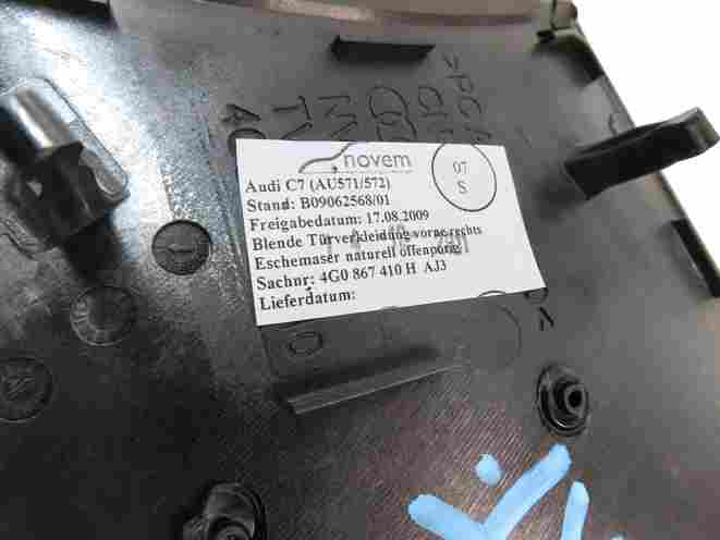 Thumbnail 19: 2012 AUDI A6 (C7 4G) DASH DOOR CONSOLE FINE GRAIN ASH WOOD INTERIOR TRIM SET