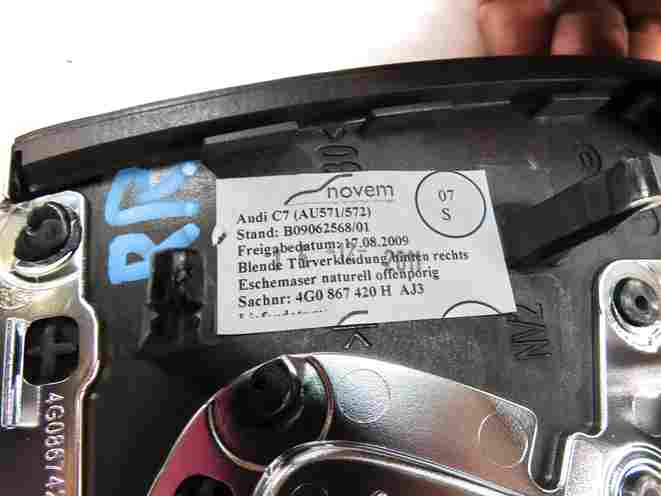 Thumbnail 20: 2012 AUDI A6 (C7 4G) DASH DOOR CONSOLE FINE GRAIN ASH WOOD INTERIOR TRIM SET