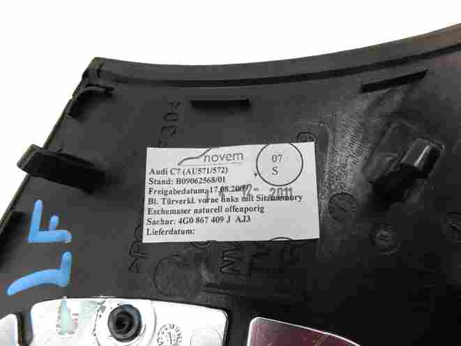 Thumbnail 22: 2012 AUDI A6 (C7 4G) DASH DOOR CONSOLE FINE GRAIN ASH WOOD INTERIOR TRIM SET