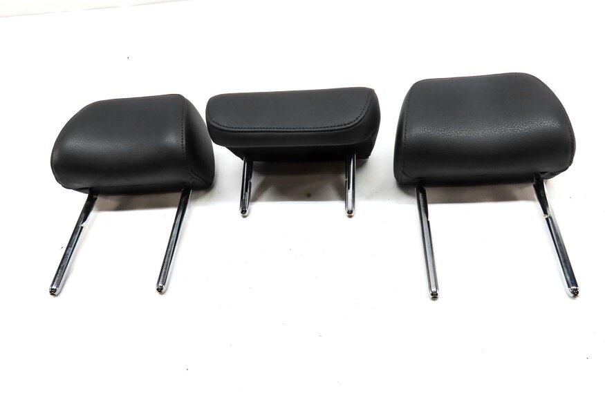 Thumbnail 2: 13-16 A4 S4 12-18 A6 S6 C7 B8 REAR LEFT RIGHT CENTER SEAT HEADREST SET 3 (BLACK)