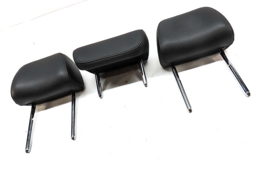 Thumbnail 3: 13-16 A4 S4 12-18 A6 S6 C7 B8 REAR LEFT RIGHT CENTER SEAT HEADREST SET 3 (BLACK)