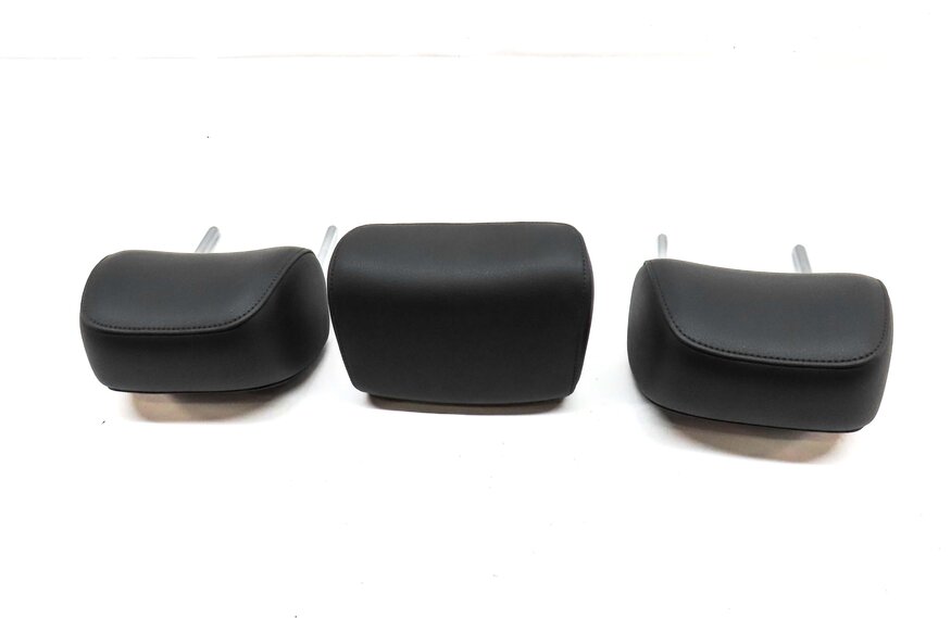 Thumbnail 4: 13-16 A4 S4 12-18 A6 S6 C7 B8 REAR LEFT RIGHT CENTER SEAT HEADREST SET 3 (BLACK)