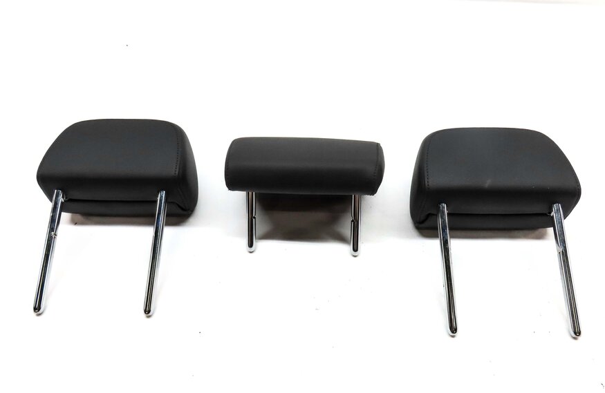 Thumbnail 6: 13-16 A4 S4 12-18 A6 S6 C7 B8 REAR LEFT RIGHT CENTER SEAT HEADREST SET 3 (BLACK)
