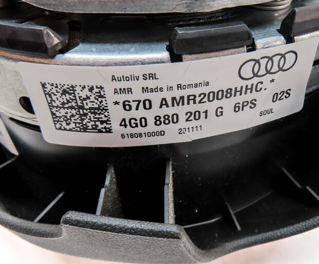 Thumbnail 6: 2012-2015 AUDI A6 S6 A7 S7 (C7 4G8) LEFT DRIVER STEERING WHEEL AIRBAG (BLACK)