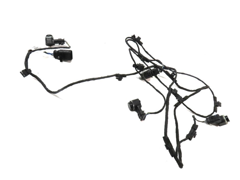 2012 AUDI A6 (C7 4G) FRONT PDC PARK DISTANCE SENSOR SET-4 w/ HARNESS (BLACK A2)