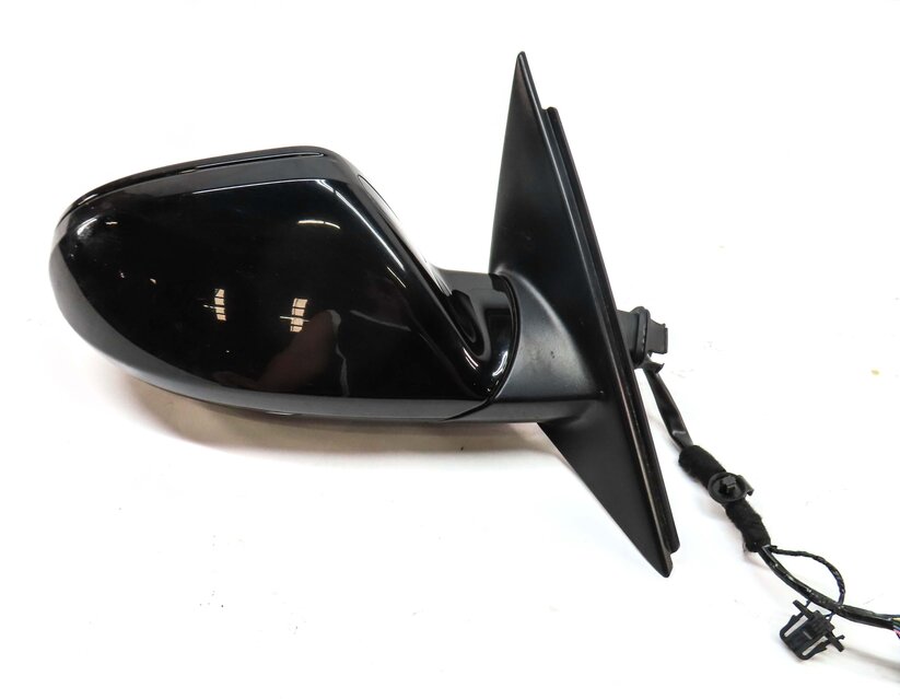 Thumbnail 6: 12-13 AUDI A6 (C6 4G) FRONT RIGHT P-FOLD HEAT MEMORY AUTODIM DOOR MIRROR (BLACK)