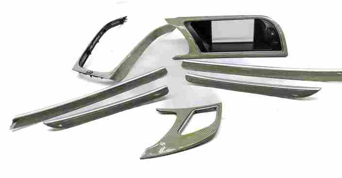 2014 AUDI RS5 (B8 8T) DASH DOOR CONSOLE INTERIOR TRIM PANEL SET (ALUMINUM RACE)
