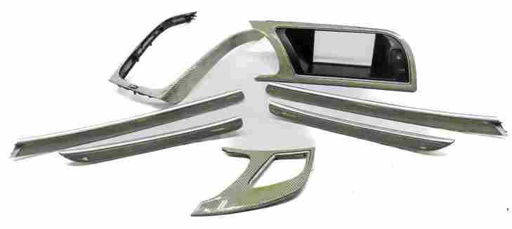 Thumbnail 2: 2014 AUDI RS5 (B8 8T) DASH DOOR CONSOLE INTERIOR TRIM PANEL SET (ALUMINUM RACE)