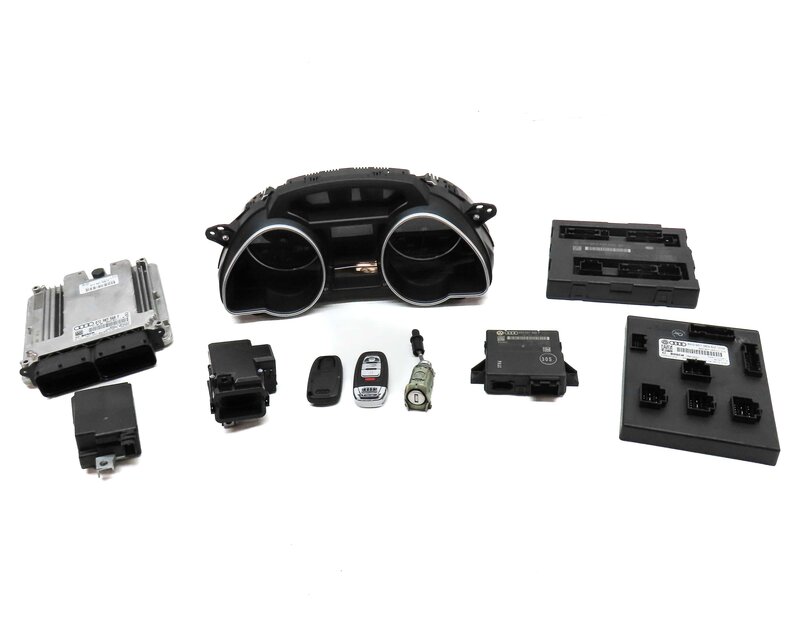 Thumbnail 2: 2014-2015 AUDI RS5 (B8 8T) 4.2L CFSA ENGINE ECM BCM IMMOBILIZER MODULE KEY SET