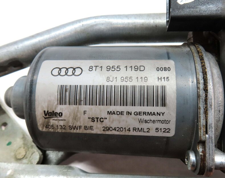 Thumbnail 7: 08-17 AUDI A5 S5 RS5 (B8 8T) COUPE FRONT WINDSHIELD WIPER MOTOR & TRANSMISSION