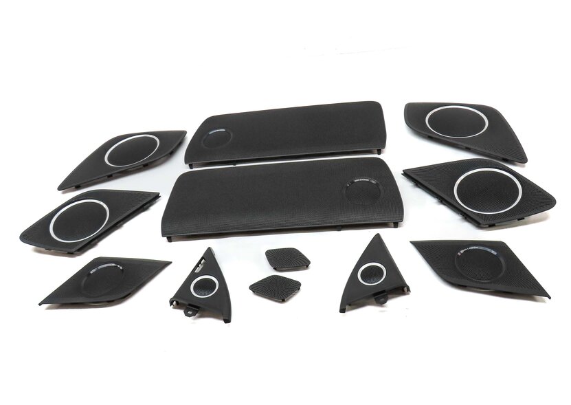 Thumbnail 2: 2014 AUDI RS5 (B8 8T) BANG & OLUFSEN AUDIO SPEAKER GRILLE TRIM SET-12