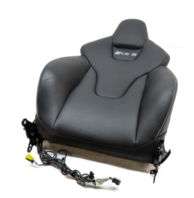 2014 AUDI RS5 (B8 8T) RIGHT PASSENGER UPPER TOP HEATED SPORT SEAT CUSHION BLACK