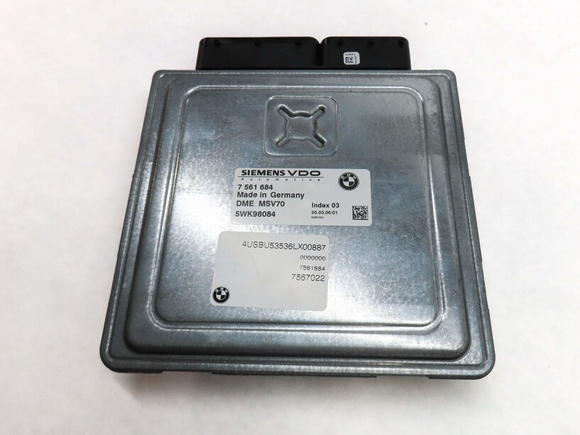 Thumbnail 4: 2006-2008 BMW Z4 (E85) 3.0L N52 ENGINE MSV70 DME EWS IMMOBILIZER MODULE KEY SET