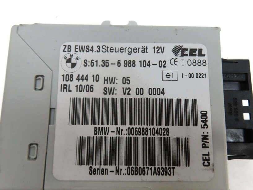 Thumbnail 9: 2006-2008 BMW Z4 (E85) 3.0L N52 ENGINE MSV70 DME EWS IMMOBILIZER MODULE KEY SET