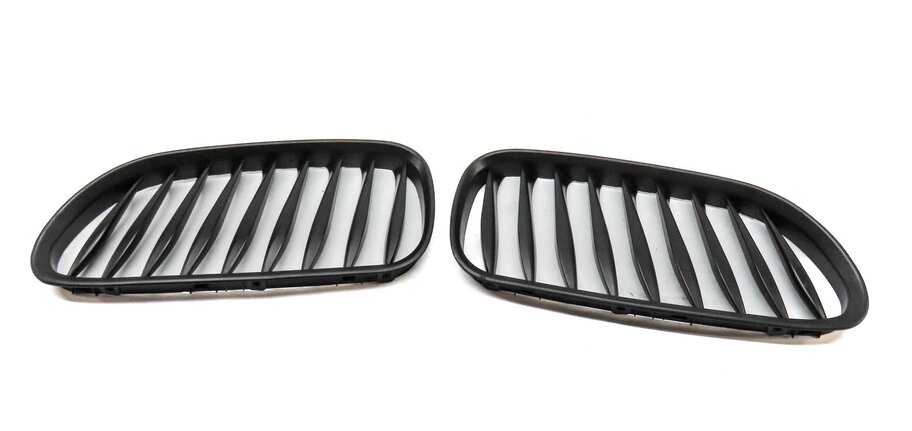Thumbnail 5: 2003-2008 BMW Z4 (E85) LEFT & RIGHT UPPER HOOD GRILLE VENT SET (BLACK / CHROME)
