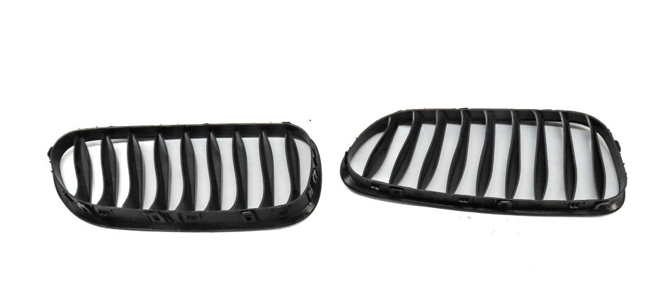 Thumbnail 7: 2003-2008 BMW Z4 (E85) LEFT & RIGHT UPPER HOOD GRILLE VENT SET (BLACK / CHROME)