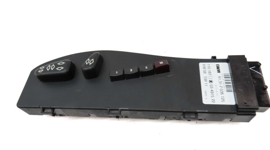 Thumbnail 2: 2006 BMW Z4 CONVERTIBLE (E85) FRONT LEFT DRIVER SEAT ADJUST SWITCH (BLACK)