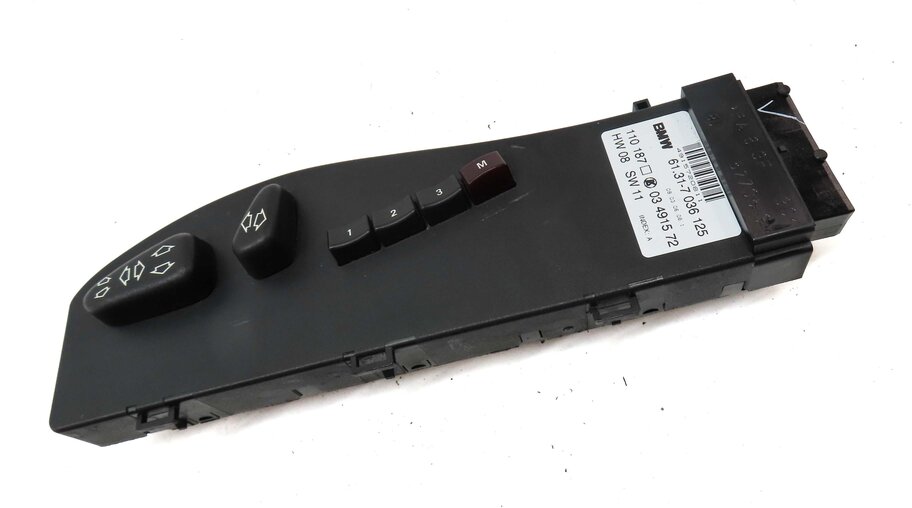 Thumbnail 3: 2006 BMW Z4 CONVERTIBLE (E85) FRONT LEFT DRIVER SEAT ADJUST SWITCH (BLACK)