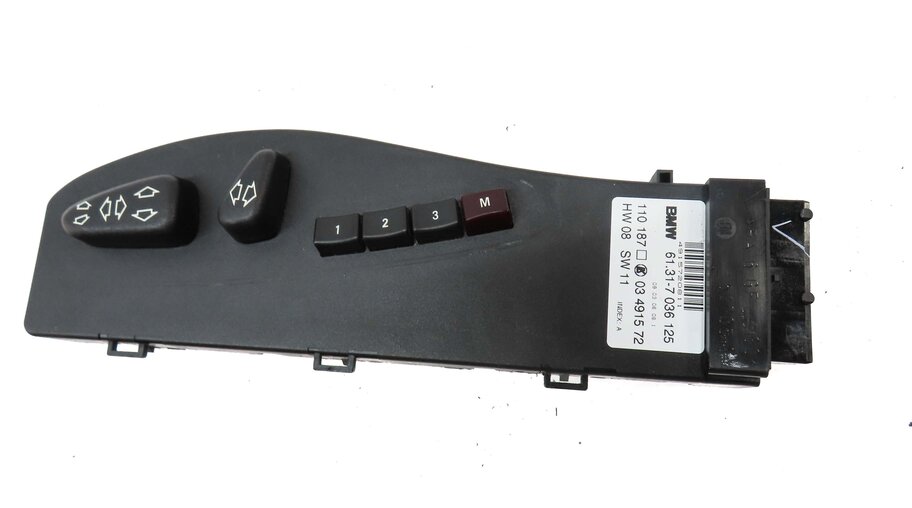 Thumbnail 4: 2006 BMW Z4 CONVERTIBLE (E85) FRONT LEFT DRIVER SEAT ADJUST SWITCH (BLACK)