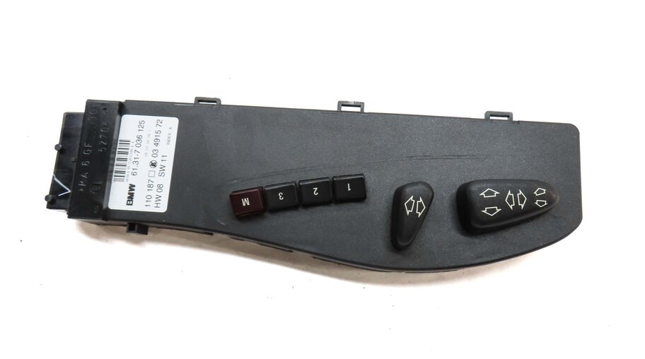 Thumbnail 5: 2006 BMW Z4 CONVERTIBLE (E85) FRONT LEFT DRIVER SEAT ADJUST SWITCH (BLACK)