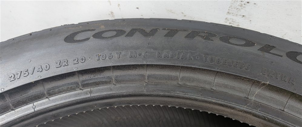 Thumbnail 8: CONTINENTAL CONTROLCONTACT SPORT SRS+ 275/40ZR20 106Y 7/32 DOT 3622 TIRE
