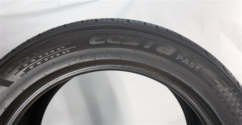 Thumbnail 6: KUMHO ECSTA PA51 245/50ZR18 100W ALL SEASON 7/32 DOT 1021 TIRE SET/4