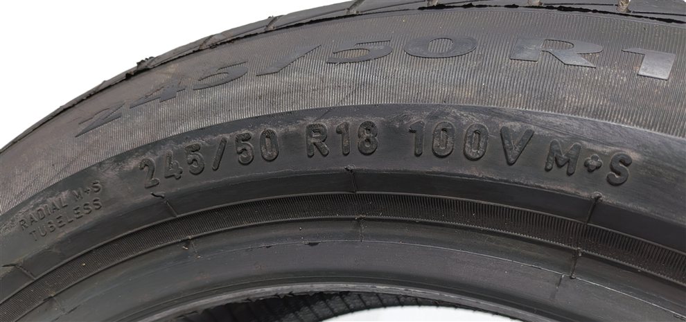 Thumbnail 10: PIRELLI CINTURATO P7 ALL SEASON RUN FLAT 245/50R18 100V 7/32 DOT 3221 TIRE